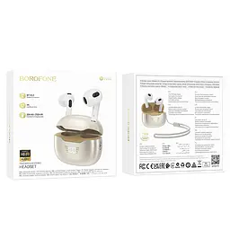 Навушники Borofone BW40 Gratified true wireless BT headset Champagne Gold - мініатюра 4