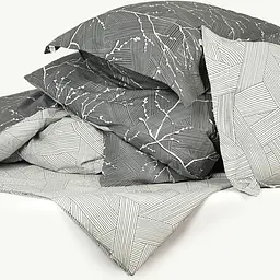 Простирадло МВМ My Home Петрикор 230х160 см сіре з принтом (BL-FS-13 GRAY/PRINT) - мініатюра 3