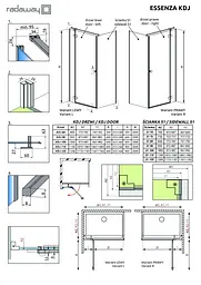 Душові двері Radaway Essenza New KDJ 90x200 скло прозоре права (1385044-01-01R) - мініатюра 8