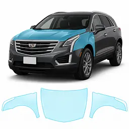 Антигравійна захисна бронеплівка за лекалами для Cadillac XT5 I 2016-2019 - капот і передні крила