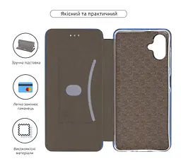 Чехол-книжка для Samsung Galaxy A06 (A065), G-Case, синий, кожаный чехол-книга из экокожи (PU) и TPU, с магнитом, с подставкой и вместительным кардхолдером, противоударный, защита всего корпуса, ArmorStandart (ARM80126) - мініатюра 3