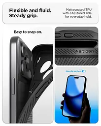 Чехол Spigen Liquid Air для iPhone 17 Pro Matte Black (ACS10331) + защитное стекло - мініатюра 10