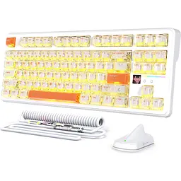 Клавіатура Attack Shark X87 Ultra RGB Meg Shark Switches Wireless Iced Orange (AS-6979033730236-IO) [176652] - мініатюра 2
