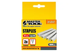 Скоби для будівельного механічного степлера MasterTool Титул 12 x 0.7 x 11.3 мм в упаковці 1000 шт. - мініатюра 2