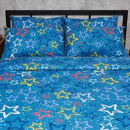 Комплект постільної білизни Moon&Star Бязь Gold Люкс Galaxy Dreams двоспальні 175х210 наволочки 4х70х70 - мініатюра 3