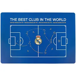 Підкладка настільна Kite FC Real Madrid 42.5x29 см PP RL упаковка 10 шт. (RL26-207)