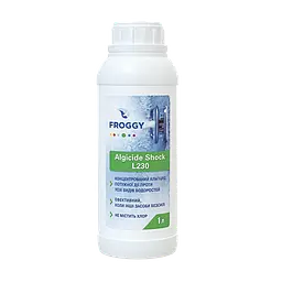 Шоковий швидкодіючий альгіцид для басейну Froggy Algicide Shock L230 проти водоростей, 1 л