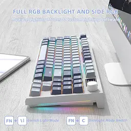 Клавіатура Attack Shark K86 RGB Linear Blue Whale Switches Wireless Lavender Blue (AS-6972792471181-LB-UA) [166736] - мініатюра 4