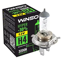 Галогенова лампа Winso H4 12V 60/55W P43t-38 HYPER +30%(712400)