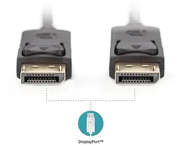 Кабель Digitus DisplayPort-DisplayPort 2 м (DB-340100-020-S) - мініатюра 4