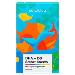 DHA+D3 Smart Chews Корал Клаб, 30 пастилок | Coral Club