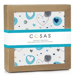 Пелюшки фланелеві Cosas Love CS1 80х100 см, бірюзові