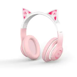Навушники XO BE38 Cats Ear Colourful Lights Pink - мініатюра 2
