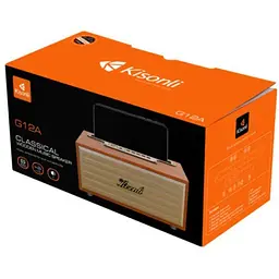 Портативна колонка ретро Kisonli G12A Bluetooth 1200mAh 8 Вт Wooden - мініатюра 5