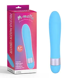 Вібратор M-mello Precious Passion 17 см блакитний - мініатюра 4