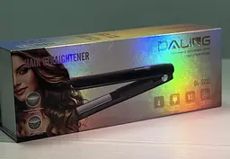 Професійний керамічний випрямляч Daling DL‑5232 акумуляторна плойка для волосся до 220°C Чорний - мініатюра 2