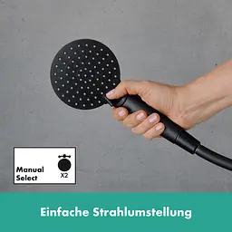 Душова система Hansgrohe Vernis Shape Showerpipe 240 1jet з термостатом Matt Black 26427670, Чорний матовий - мініатюра 6