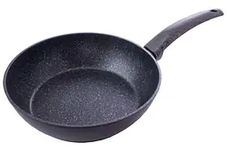 Сковорода глибока антипригарна Kamille 4134 24 см Black Marble алюміній - мініатюра 2