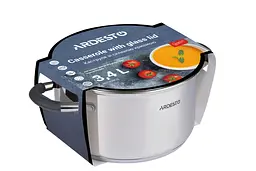 Каструля Ardesto зі скляною кришкою Gemini Salerno 3.4л нержавіюча сталь силікон kuh0014696 - мініатюра 4