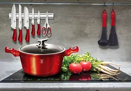 Каструля з кришкою Berlinger Haus Metallic Line Burgundy Edition 6.1 л червона (BH 1258N) - мініатюра 4