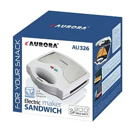 Мультимейкер (бутербродниця-вафельниця-гриль) Aurora AU 326 - мініатюра 2