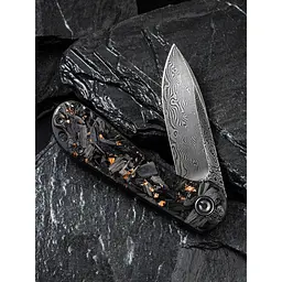 Ніж складаний кишеньковий Civivi Elementum, (7.5 см) Damascus / Carbon Fiber чорний - мініатюра 11