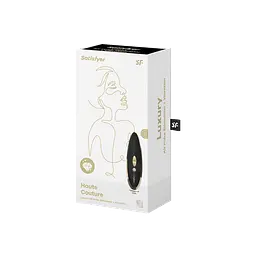 Стимулятор Satisfyer Luxury Haute Couture Люксовий вакуумний клітора, 19.3х5.4 см чорний - мініатюра 2