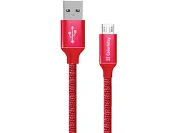 Кабель ColorWay USB - MicroUSB 2.1А 1м Red (CW-CBUM002-RD)