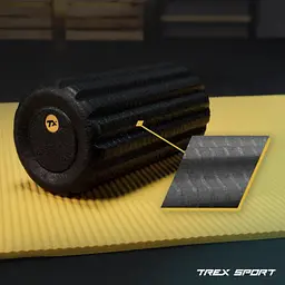Роллер масажер ребристий Trex Sport TX-030EPR EPP 30см чорний - мініатюра 14