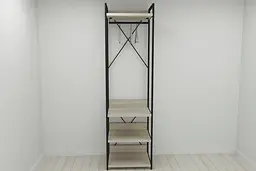 Шафа Гардероб Уні секція 3 серії Конект Ferrum-decor 220x60x50см Чорний метал ДСП Дуб Сонома 32 мм (FRD-104525) - мініатюра 8