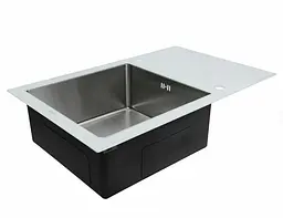 Кухонна мийка Platinum HANDMADE WHITE GLASS (SP000034807) - мініатюра 4