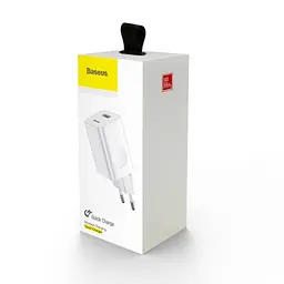 Сітчастий зарядний пристрій Baseus Charging Quick Charger 1USB/2A білий CCALL-BX02 - мініатюра 2