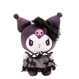 Плюшева Аніме іграшка Куромі в сукні персонаж Хелло Кіті Kuromi Onegai My Melody 20см