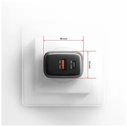 Зарядний пристрій AXAGON 1xUSB-C PD67W + 1xUSB QC4+ PPS gray (ACU-PQ67) - мініатюра 9