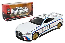 Іграшкова машинка гоночна BMW 3.0CSL 1:42 Автопром світлозвукові ефекти металева 4389, короб. 14,5 х6, 5х7 см
