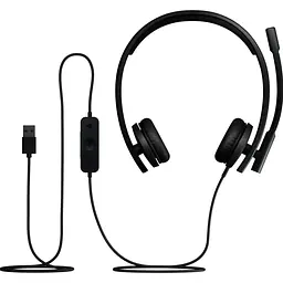 Комп'ютерна гарнітура Logitech H570e Stereo USB-A Black (981-001430) - мініатюра 5