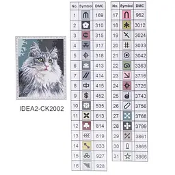Набір з алмазною мозаїкою "Сіра красуня" 40*50 см, IDEA2-CK2002, ТМ "99IDEAS" - мініатюра 8