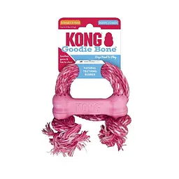 Жувальна кістка для цуценят KONG Puppy Goodie Bone з мотузкою
