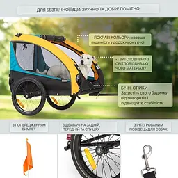 Причіп-коляска для собаки Klarfit Husky Race (10034690) - мініатюра 4