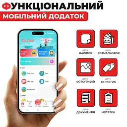 Bluetooth термопринтер JETIX Mini Printer Student 2 | Портативний принтер нічник із набором термопаперу в комплекті - мініатюра 4