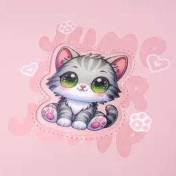 Щоденник шкільний YES PU Cute kitten А5 Світло-рожевий 40 аркушів (911393) - мініатюра 2