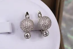Сережки Xuping Jewelry Бристоль 1.4 см сріблясті - мініатюра 3