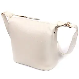 Зручна жіноча сумка з однією довгою ручкою з натуральної шкіри Vintage 22307 біла - мініатюра 2