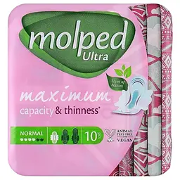 Гігієнічні прокладки Molped Ultra normal 4 краплі 10 шт.