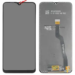 Дисплей для Samsung A105 Galaxy A10, чорний, без рамки, Оригінал (переклеєне скло)