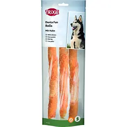 Ласощі для собак Trixie Палочка для чистки зубів з куркою Denta Fun 28 см 250 г (3 шт.)