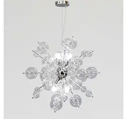 Підвісна люстра Artlight 6403CH на 6 ламп E14 з прозорими скляними кулями - мініатюра 3