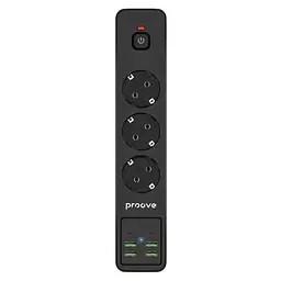 Фільтр мережевий Power Strip P-03 3 розетки 2 м Black Proove teh0024057