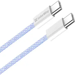 Дата кабель USB-C to USB-C 1.0m 60W 3.0А purple ColorWay (CW-CBPDCC061-PU) - мініатюра 2