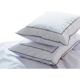 Комплект постільної білизни Ecotton Premium євро перкаль вишивка з кантом кольору капучино (25138)